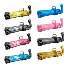 Load image into Gallery viewer, Gatling Electric Bubble Machine Gun Toy 21 Holes 15.5 Inch Summer Automatic Soap Water Maker For Kids Gift (Choose Color)