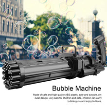 Load image into Gallery viewer, Gatling Electric Bubble Machine Gun Toy 21 Holes 15.5 Inch Summer Automatic Soap Water Maker For Kids Gift (Choose Color)