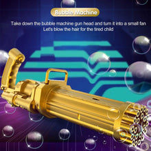Load image into Gallery viewer, Gatling Electric Bubble Machine Gun Toy 21 Holes 15.5 Inch Summer Automatic Soap Water Maker For Kids Gift (Choose Color)