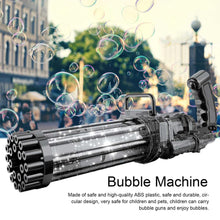 Load image into Gallery viewer, Gatling Electric Bubble Machine Gun Toy 21 Holes 15.5 Inch Summer Automatic Soap Water Maker For Kids Gift (Choose Color)