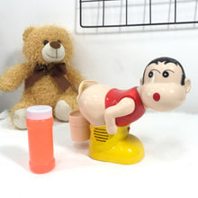 Load image into Gallery viewer, Funny Fart Boy Electric Soap Bubble Blower Machine Joke Toy Fully-Automatic Water Blowing Light Music Kids