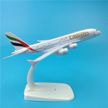 Load image into Gallery viewer, Emirates Airlines Airbus A380 Airplane 16cm DieCast Plane Model