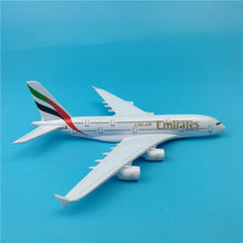 Load image into Gallery viewer, Emirates Airlines Airbus A380 Airplane 16cm DieCast Plane Model