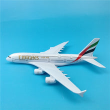 Load image into Gallery viewer, Emirates Airlines Airbus A380 Airplane 16cm DieCast Plane Model