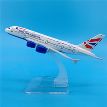 Load image into Gallery viewer, British Airways Airbus A380 Airplane 16cm DieCast Plane Model