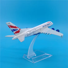 Load image into Gallery viewer, British Airways Airbus A380 Airplane 16cm DieCast Plane Model