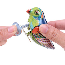 Load image into Gallery viewer, MS029 Vintage Pecking Blue Bird Retro Clockwork Wind Up Tin Toy Collectible