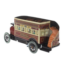 Load image into Gallery viewer, Vintage Style Double Deck Bus Retro Clockwork Wind Up Tin Toy Collectible