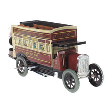 Load image into Gallery viewer, Vintage Style Double Deck Bus Retro Clockwork Wind Up Tin Toy Collectible