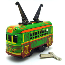 Load image into Gallery viewer, MS252 Tram Trolley Vehicle Car Retro Clockwork Wind Up Tin Toy Collectible