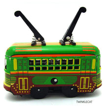 Load image into Gallery viewer, MS252 Tram Trolley Vehicle Car Retro Clockwork Wind Up Tin Toy Collectible