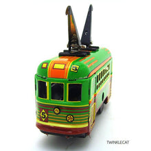 Load image into Gallery viewer, MS252 Tram Trolley Vehicle Car Retro Clockwork Wind Up Tin Toy Collectible