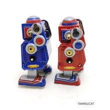 Load image into Gallery viewer, MS524 Walking Mini Robot Retro Clockwork Wind Up Tin Toy Collectible (Choose Color)