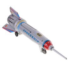 Load image into Gallery viewer, MS378 Spaceship Skyexpress Friction Powered Rocket Ship Retro Tin Toy Collectible