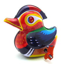 Load image into Gallery viewer, MS521 Colorful Mandarin Duck Retro Clockwork Wind Up Tin Toy Collectible