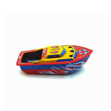 Load image into Gallery viewer, MF418 Colorful Pop Pop Steam Boat Retro Clockwork Wind Up Tin Toy Collectible