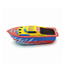 Load image into Gallery viewer, MF418 Colorful Pop Pop Steam Boat Retro Clockwork Wind Up Tin Toy Collectible