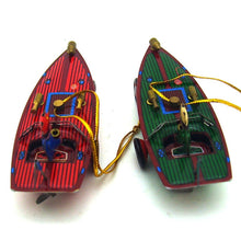 Load image into Gallery viewer, MF421 Dragonfly Speedboat Boat Christmas Pendant Ornament Tin Toy Collectible (Choose Color)