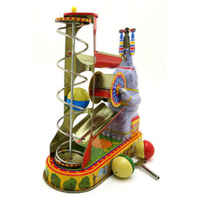 Load image into Gallery viewer, MS456 Vintage Circus Elephant Ball Game Retro Clockwork Wind Up Tin Toy Collectible