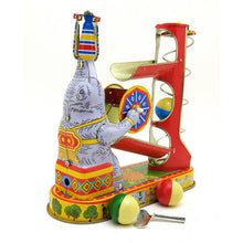 Load image into Gallery viewer, MS456 Vintage Circus Elephant Ball Game Retro Clockwork Wind Up Tin Toy Collectible