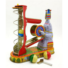 Load image into Gallery viewer, MS456 Vintage Circus Elephant Ball Game Retro Clockwork Wind Up Tin Toy Collectible