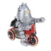 Load image into Gallery viewer, MS013 Baby Robot on Tricycle Bike Bell Retro Clockwork Wind Up Tin Toy Collectible