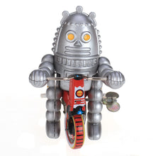 Load image into Gallery viewer, MS013 Baby Robot on Tricycle Bike Bell Retro Clockwork Wind Up Tin Toy Collectible