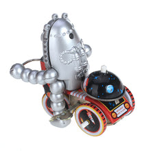 Load image into Gallery viewer, MS013 Baby Robot on Tricycle Bike Bell Retro Clockwork Wind Up Tin Toy Collectible
