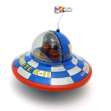 Load image into Gallery viewer, MS635 Space Ship X-11 Satellite Orbiter Retro Clockwork Wind Up Tin Toy Collectible