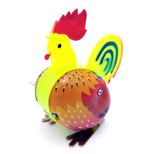 Load image into Gallery viewer, MS084 Vintage Jumping Cock Rooster Chicken Retro Clockwork Wind Up Tin Toy Collectible