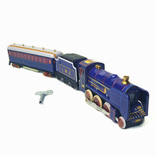 Load image into Gallery viewer, MS440 Blue Train L.M.S. / MS441 Brown LNER Pullman Train Retro Clockwork Wind Up Tin Toy (Choose Color)