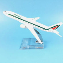 Load image into Gallery viewer, Alitalia Italy Airlines Boeing 777 Airplane 16cm Diecast Plane Model
