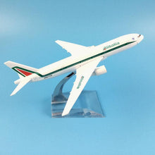 Load image into Gallery viewer, Alitalia Italy Airlines Boeing 777 Airplane 16cm Diecast Plane Model