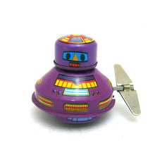 Load image into Gallery viewer, MS647 Vintage Space Robot UFO Spaceship 3 pcs Retro Clockwork Wind Up Tin Toy Collectible