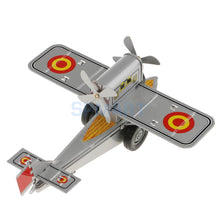 Load image into Gallery viewer, MS442 Vintage Propeller Plane Airplane Aircraft Retro Clockwork Wind Up Tin Toy Collectible