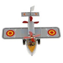 Load image into Gallery viewer, MS442 Vintage Propeller Plane Airplane Aircraft Retro Clockwork Wind Up Tin Toy Collectible