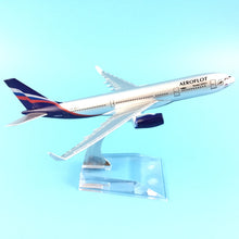 Load image into Gallery viewer, Aeroflot Airlines Russian Airbus A330 Airplane 16cm Diecast Plane Model