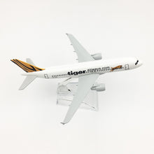 Load image into Gallery viewer, Tiger Airways A320 Airbus Airplane 16cm Diecast Plane Model