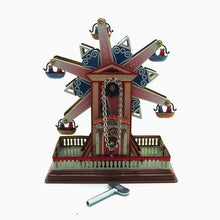 Load image into Gallery viewer, MS435 Vintage Snowflake Ferris Wheel Retro Clockwork Wind Up Tin Toy Collectible
