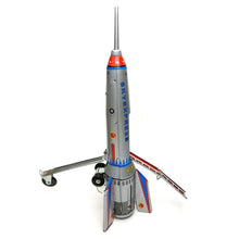 Load image into Gallery viewer, MS378 Spaceship Skyexpress Friction Powered Rocket Ship Retro Tin Toy Collectible