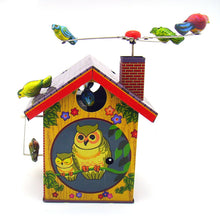 Load image into Gallery viewer, MS485 Vintage Cuckoo Bird Home Clock House Retro Clockwork Wind Up Tin Toy Collectible