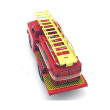 Load image into Gallery viewer, MF163 Vintage Fire Engine Ladder Erector Truck Friction Car Tin Toy Collectible