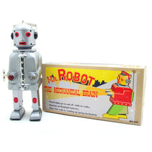 Load image into Gallery viewer, MS645 Mr. Robot The Mechanical Brain Retro Clockwork Wind Up Tin Toy Collectible (Choose Color)