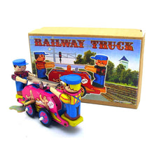 Load image into Gallery viewer, MS351 Vintage Railway Truck Train Hand Car Retro Clockwork Wind Up Tin Toy Collectible