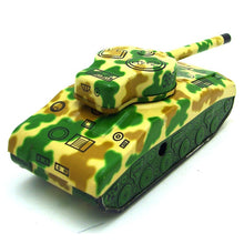 Load image into Gallery viewer, MS474 Vintage Sherman Tank Rotating Turret Retro Clockwork Wind Up Tin Toy Collectible