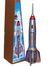 Load image into Gallery viewer, MS378 Spaceship Skyexpress Friction Powered Rocket Ship Retro Tin Toy Collectible