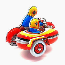 Load image into Gallery viewer, MS281 Vintage Motorcycle Side Car Retro Clockwork Wind Up Tin Toy Collectible