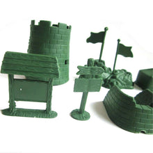 Load image into Gallery viewer, 7 pcs Classic WWII Military Bunker Tower Tent Sandbag Flag Models Plastic Toy Soldier Army Men Accessories