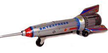 Load image into Gallery viewer, MS378 Spaceship Skyexpress Friction Powered Rocket Ship Retro Tin Toy Collectible