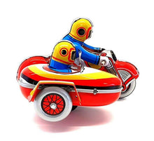 Load image into Gallery viewer, MS281 Vintage Motorcycle Side Car Retro Clockwork Wind Up Tin Toy Collectible